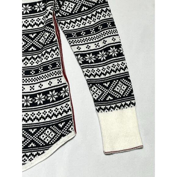 Eddie Bauer Nordic Ski Fair Isle Sweater Womens Small 1/4 Zip Mock Neck Pullover - Picture 8 of 15